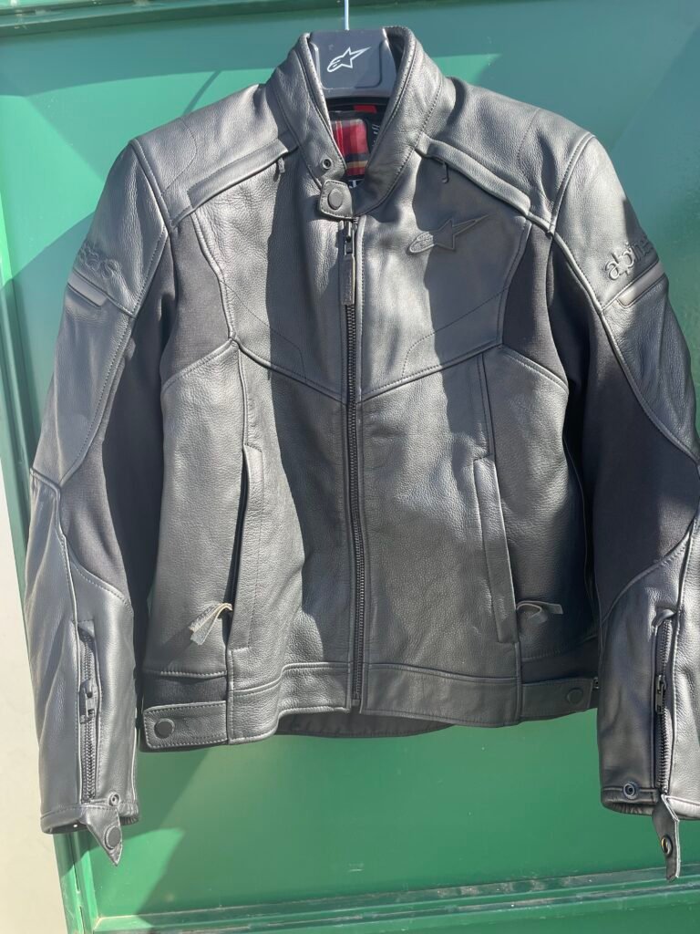 Chaqueta moto Alpinestar cuero negro